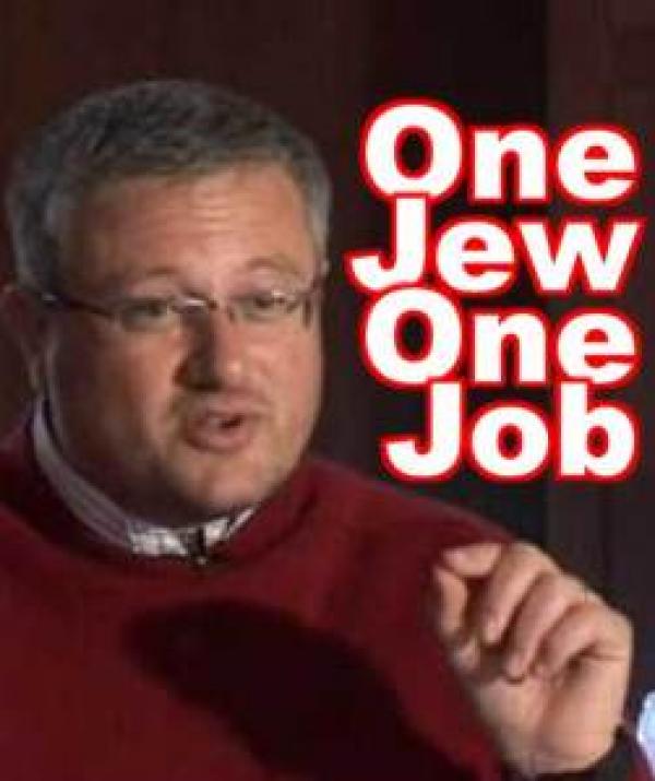 "One Jew. One Job" campaign graphic with Ivor Blumenthal's photo. Copied for fair use from myshtetl.co.za.