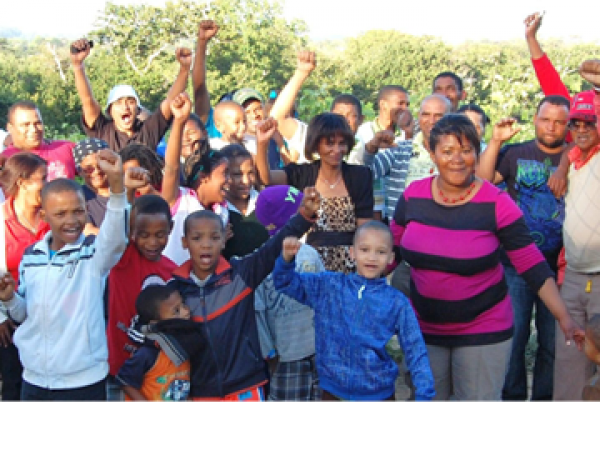 Workers and their families at Groot Constantia. Photo by Tessa Gooding.