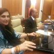 Sheena Jonker of Access to Justice before her presentation to the inquiry. Photo by Barbara Maregele. Sheena Jonker of Access to Justice before her presentation to the inquiry. Photo by Barbara Maregele.