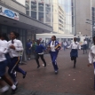 Philippi High School pupils run from police officers and stun grenades during a dispersal of their protest outside the Western Cape Department of Education on Friday morning. Photo by Daneel Knoetze. Philippi High School pupils run from police officers and stun grenades during a dispersal of their protest outside the Western Cape Department of Education on Friday morning. Photo by Daneel Knoetze.