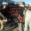 Manenberg community members marching against gang violence. Photo by Glenda Gain. Manenberg community members marching against gang violence. Photo by Glenda Gain.