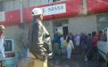 Queue outside the SASSA office in Athlone. Photo by Margo Fortune.
