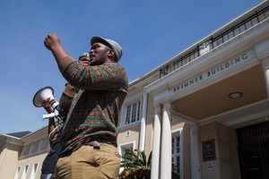 Photo of protesters at UCT on 4 October 2016