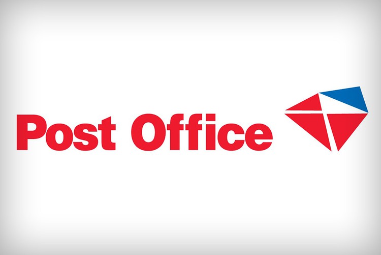The logo of the post office