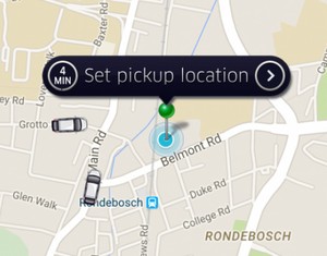 Graphic from Uber app