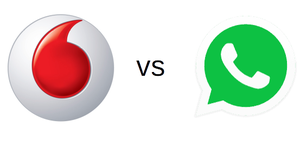 Image of Vodacom and WhatsApp logos.