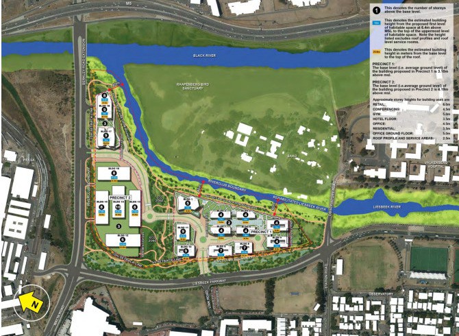 Graphic showing plan for River Club development