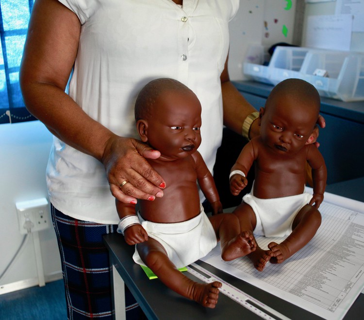 Photo of two medical dolls of babies