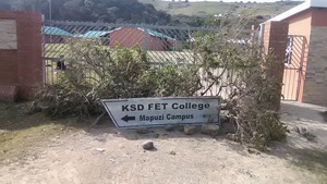 Photo of closed gates of college