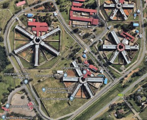 Aerial image of a prison