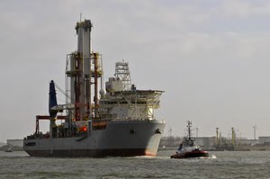 Photo of typical drilling ship