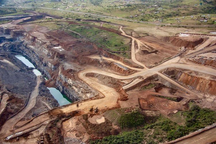 The Somkhele coal mine is situated on the border of Hluhluwe-iMfolozi Game Park. Photo: Rob Symons