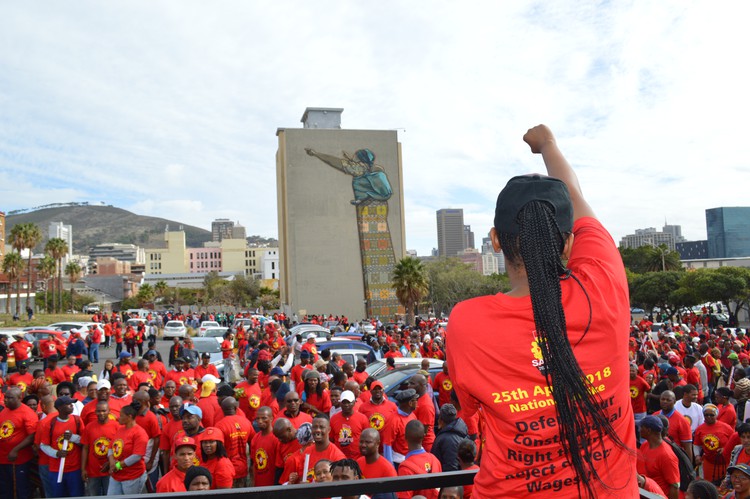 Photo of SAFTU protest in Cape Town