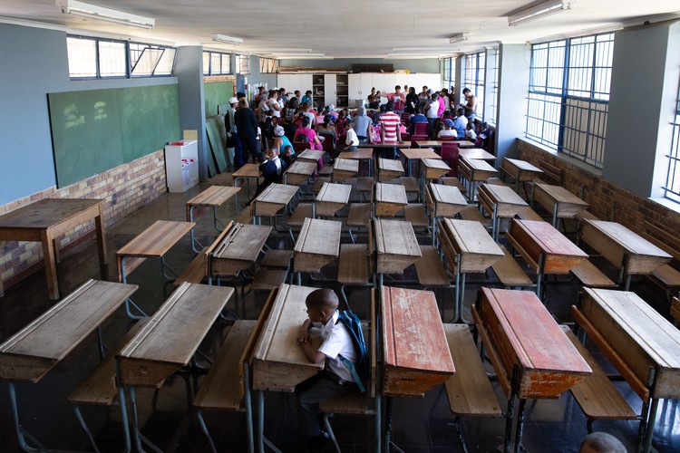 Photo of desks in classroom
