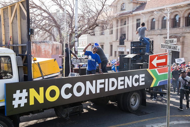 Photo of anti-Zuma protesters
