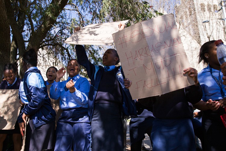 Photo of Thandokhulu students protesting