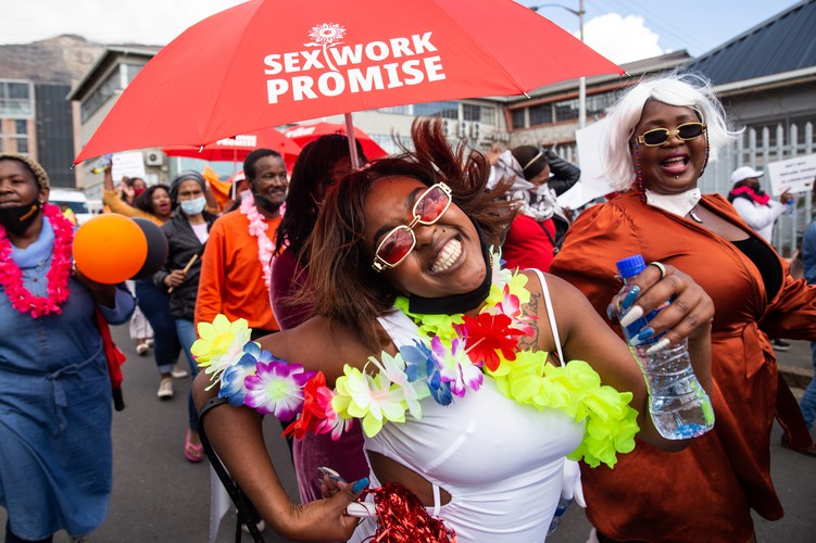 Sex workers and supporters march in Cape Town to celebrate Sex Workers Pride. - Ashraf Hendricks