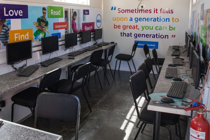 The Solar Learning Lab in Barrydale aims to provide students with learning opportunities where there is little or no access to the internet. Photo: Ashraf Hendricks