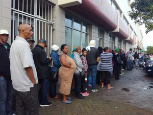 Photo of people in queue