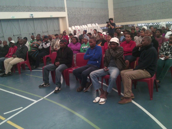 Photo of Joe Slovo residents in a hall