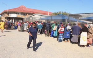 Photo of queue of people