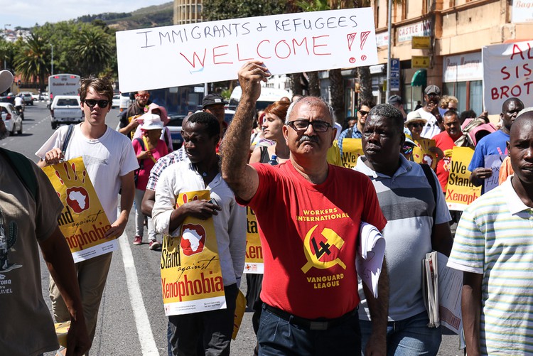 Photo of anti-xenophobia protest