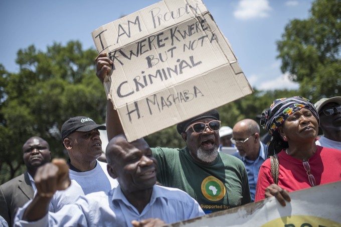 Photo of protesters against xenophobia