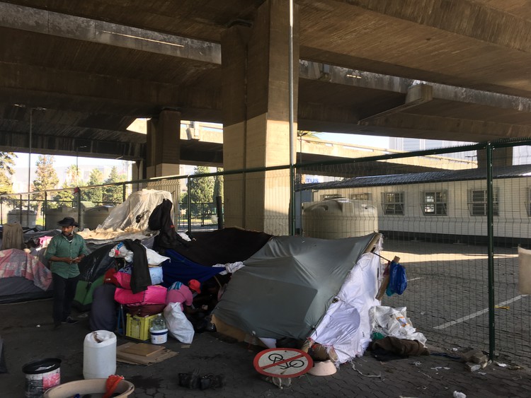 Photo of a tent camp