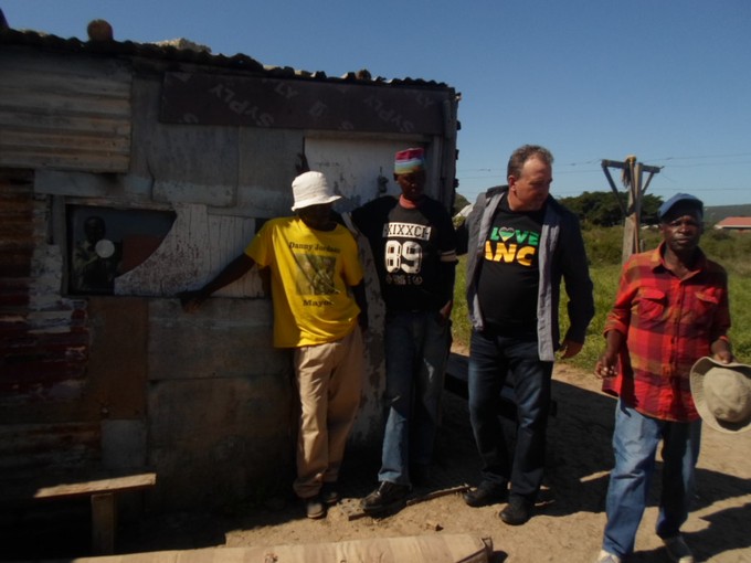 Photo of residents in Endlovini informal settlement in Colchester, near Port Elizabeth