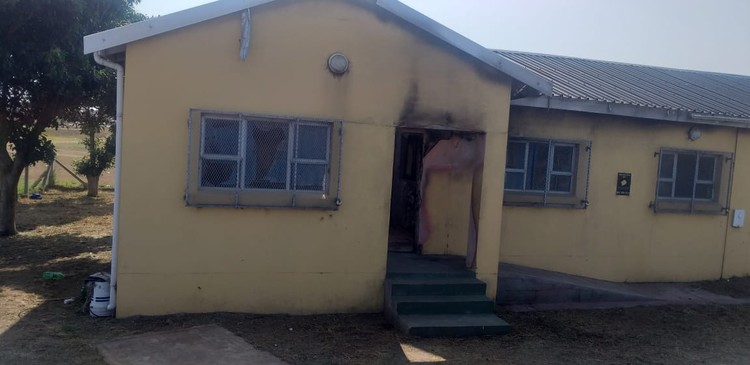 Photo of burnt municipal office