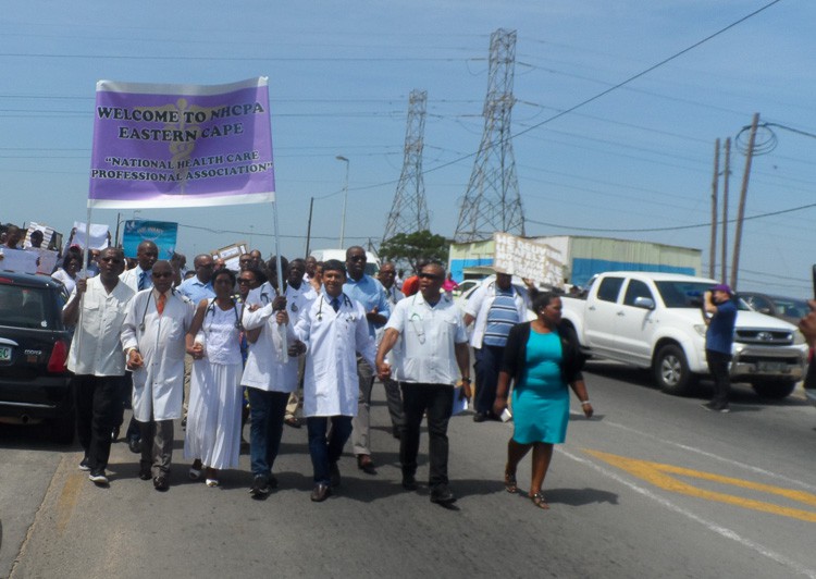 Photo of doctors protesting