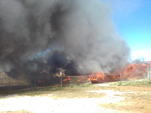 Photo of smoke and flames