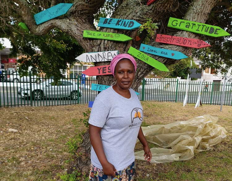 Photo of a woman cape town garden for homeless