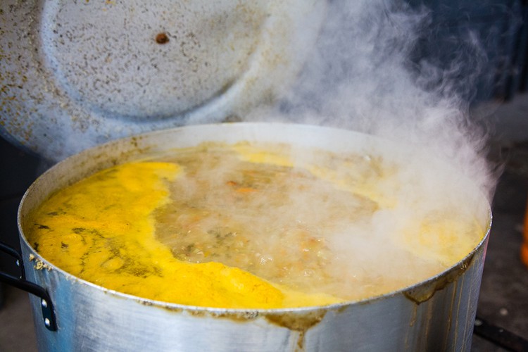Photo of a pot of soup