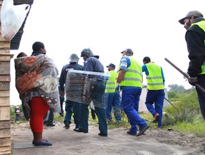 Photo of evictions at Marikana