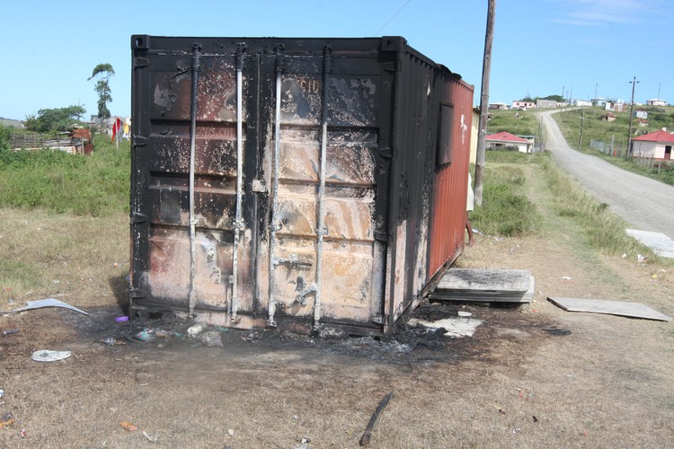 Photo of burnt container