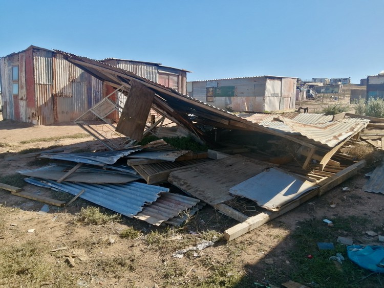 Photo of demolished shack