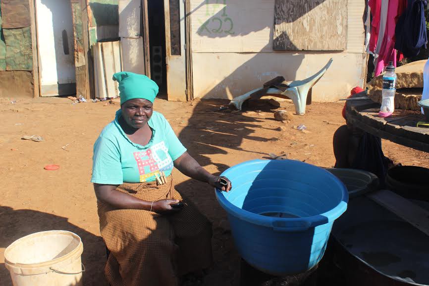 Maria Mahuntsi leaves her small house at 3:00am to go to sell vegetables at the market. Photo: Mosima Rafapa