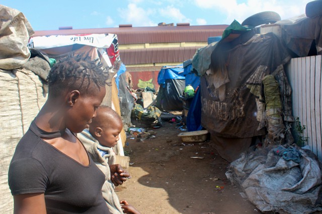 Photo of a woman and child