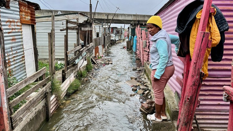 Siyahlala informal settlement's during a flood. - Peter Luhanga
