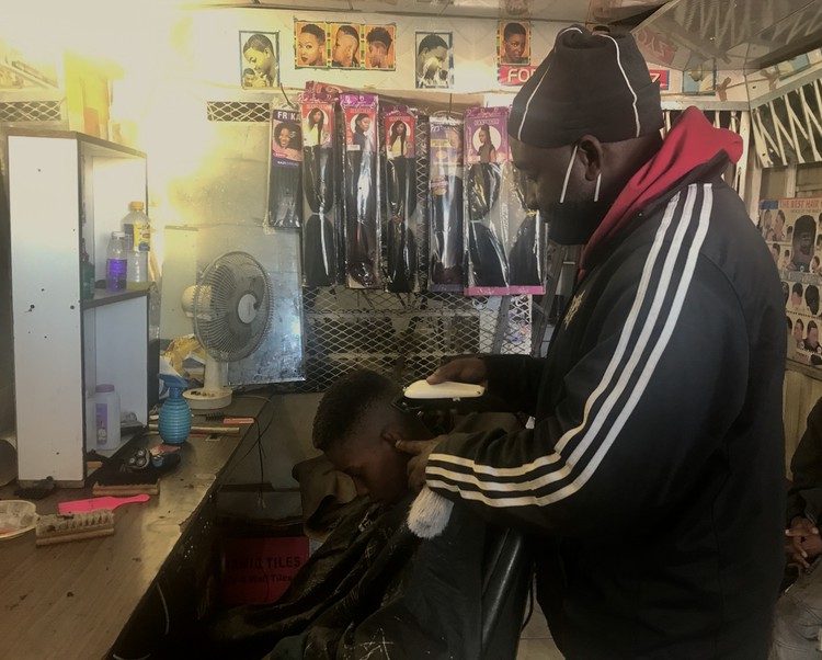 Photo inside a barber shop