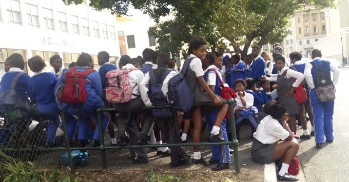School students protest in Cape Town