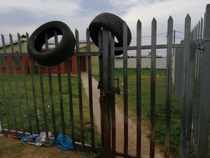 Photo of locked gate