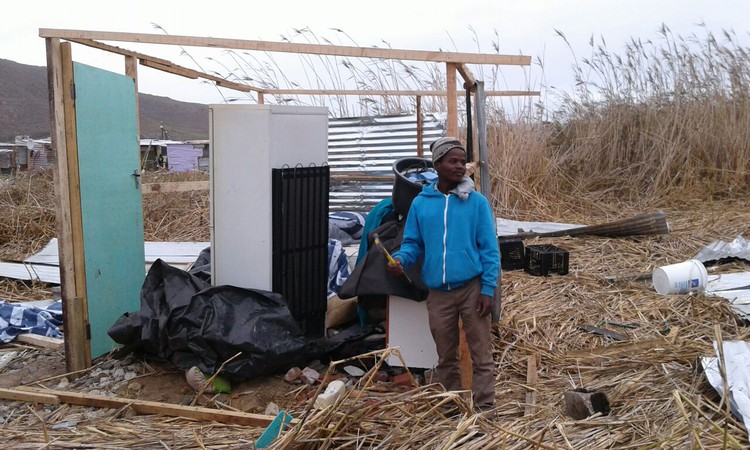 Photo of demolished shack