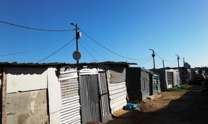 Photo of a street of shacks