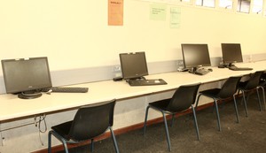 Photo of a row of computers