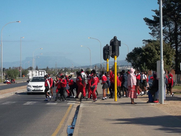 photo of protesting learners
