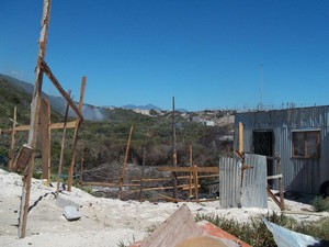 Photo of shack under construction