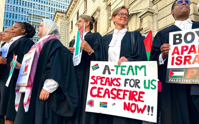 Protesters show support for South African case at International Court of Justice - Vimarsana News