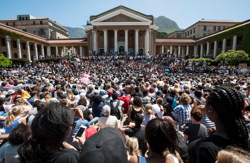 Photo of protest at UCT
